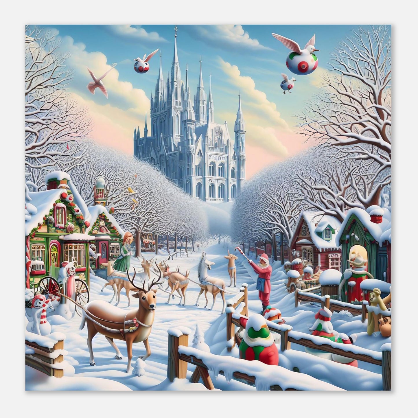 Wall Art - Winter 58 - Castle and trees