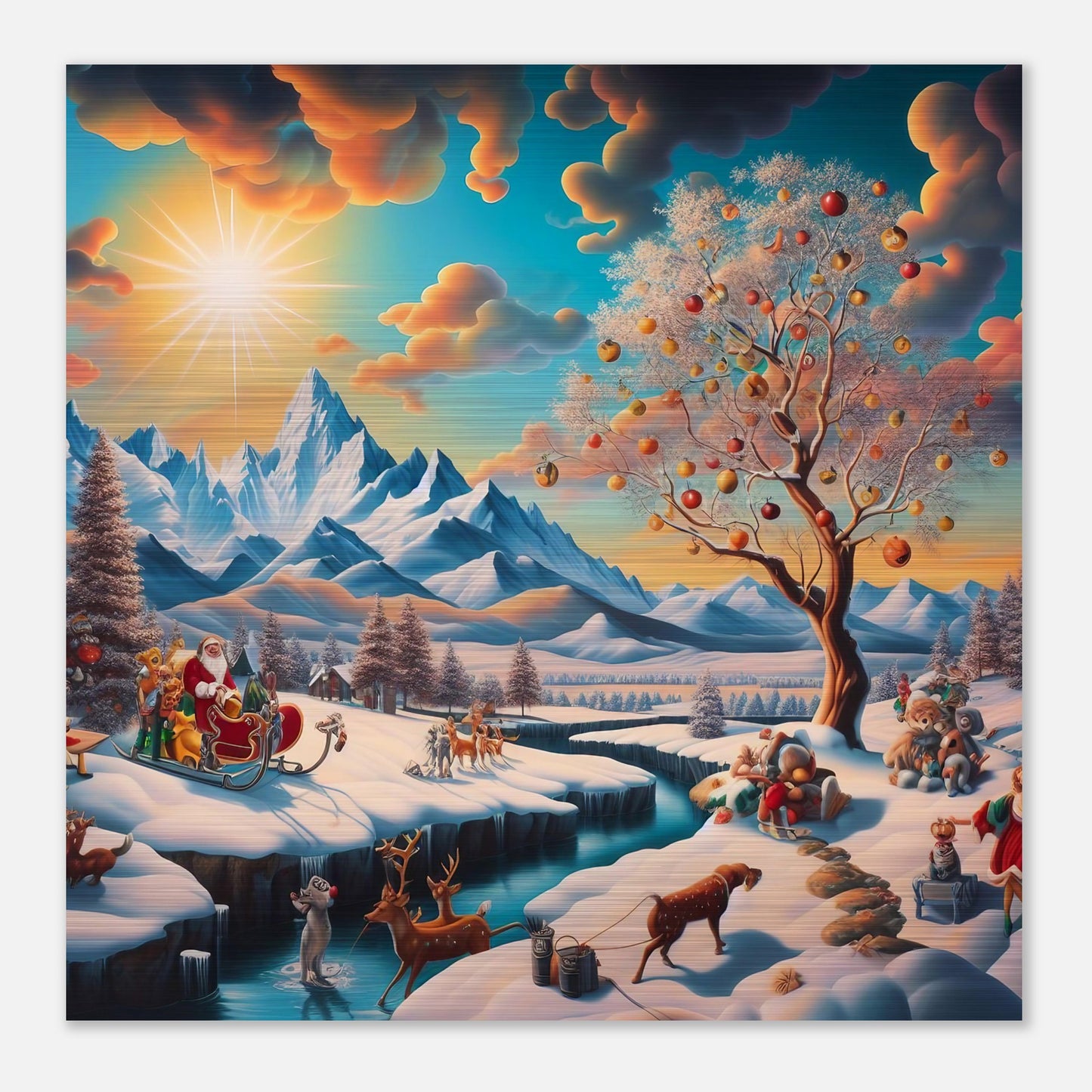 Wall Art - Winter 26 - Santa Claus and a tree