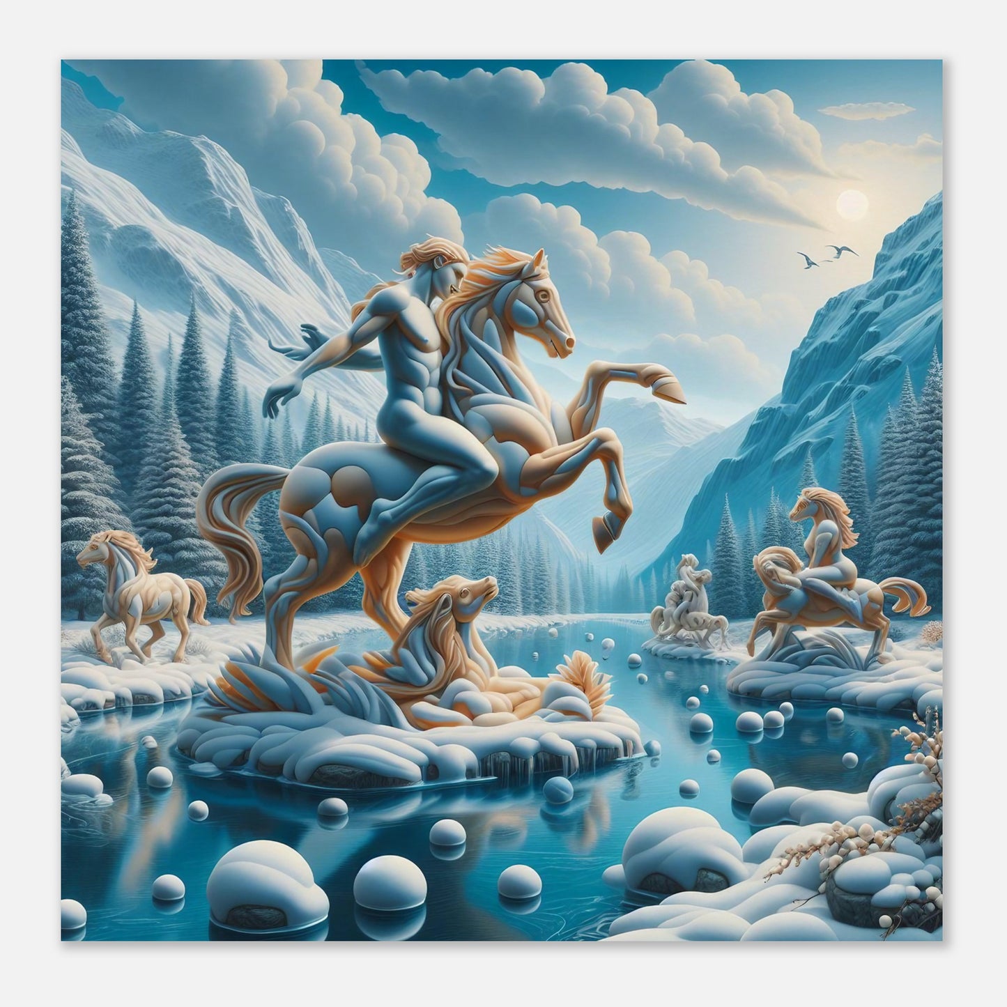 Wall Art - Winter 76 - Man on a horse