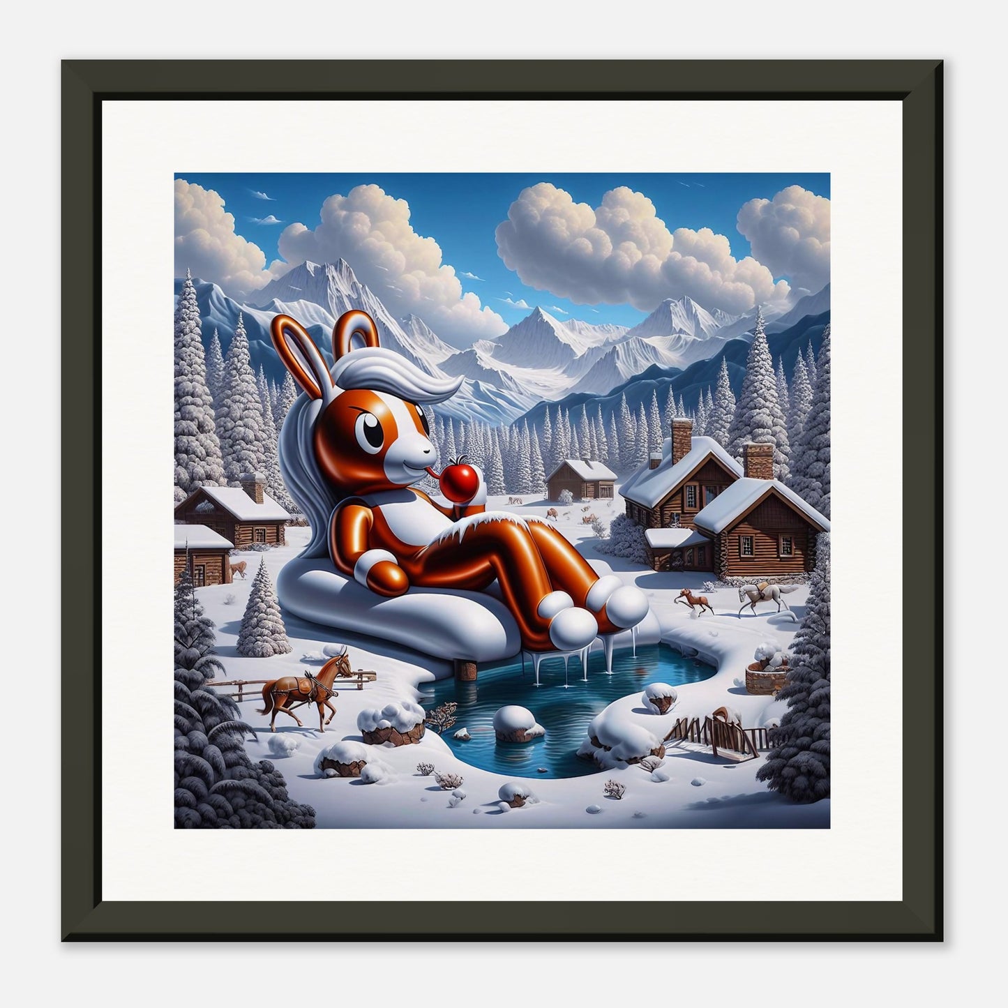 Wall Art - Winter 37 - Sitting pony