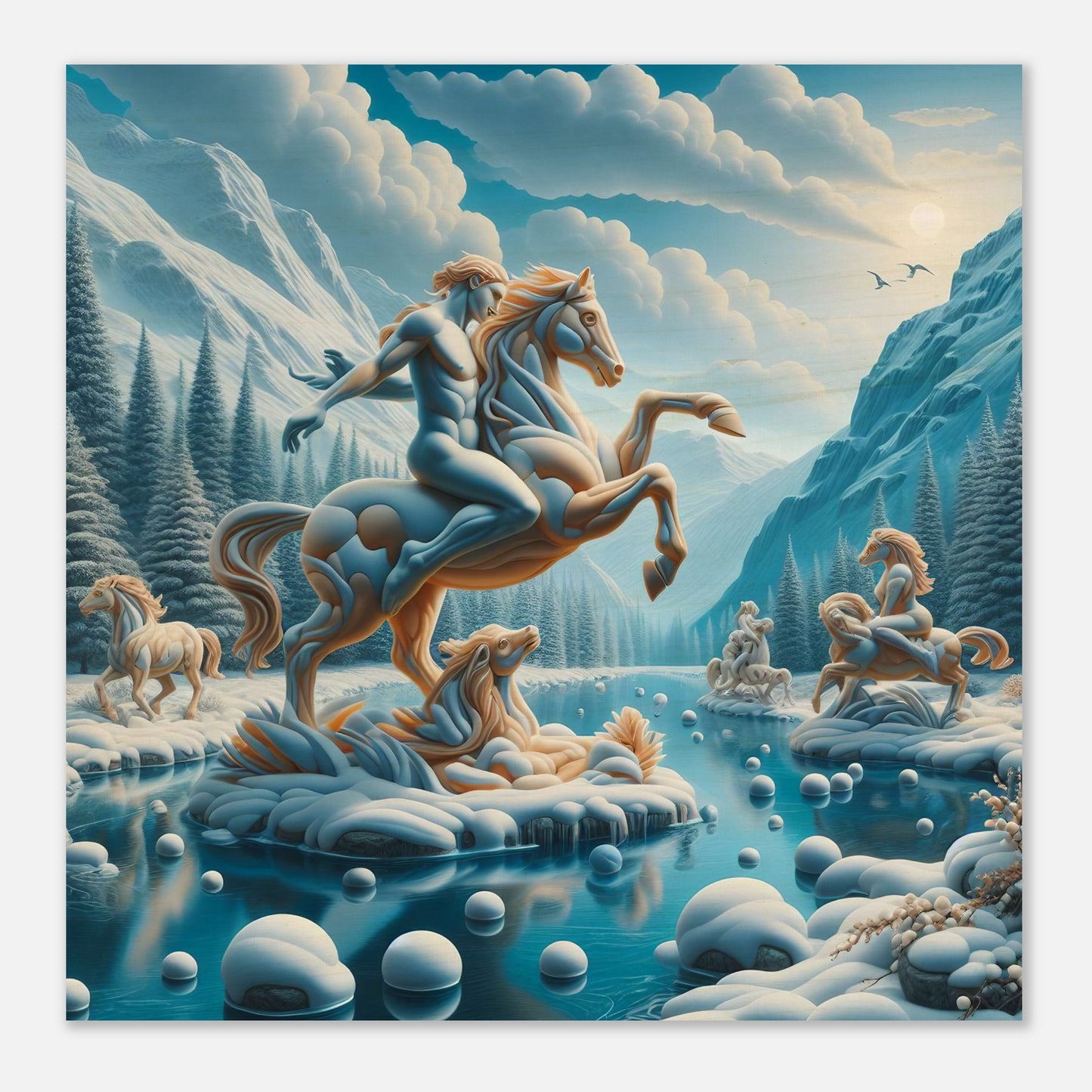 Wall Art - Winter 76 - Man on a horse