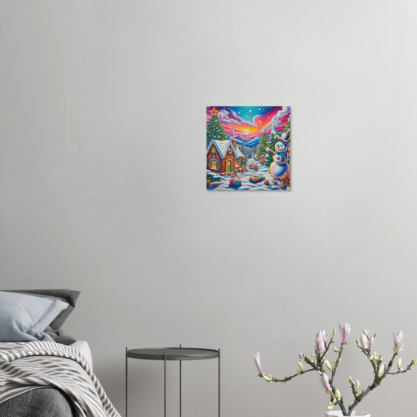 Wall art - Snowman and Gingerbread House