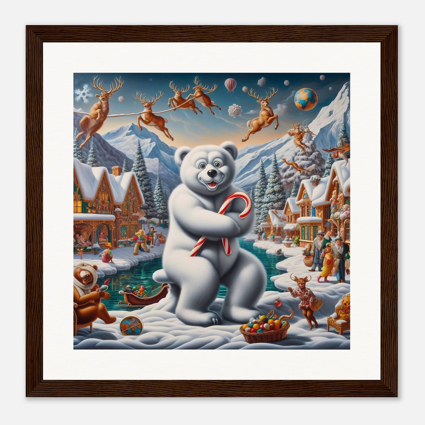 Wall Art - Winter 75 - Sitting polar bear