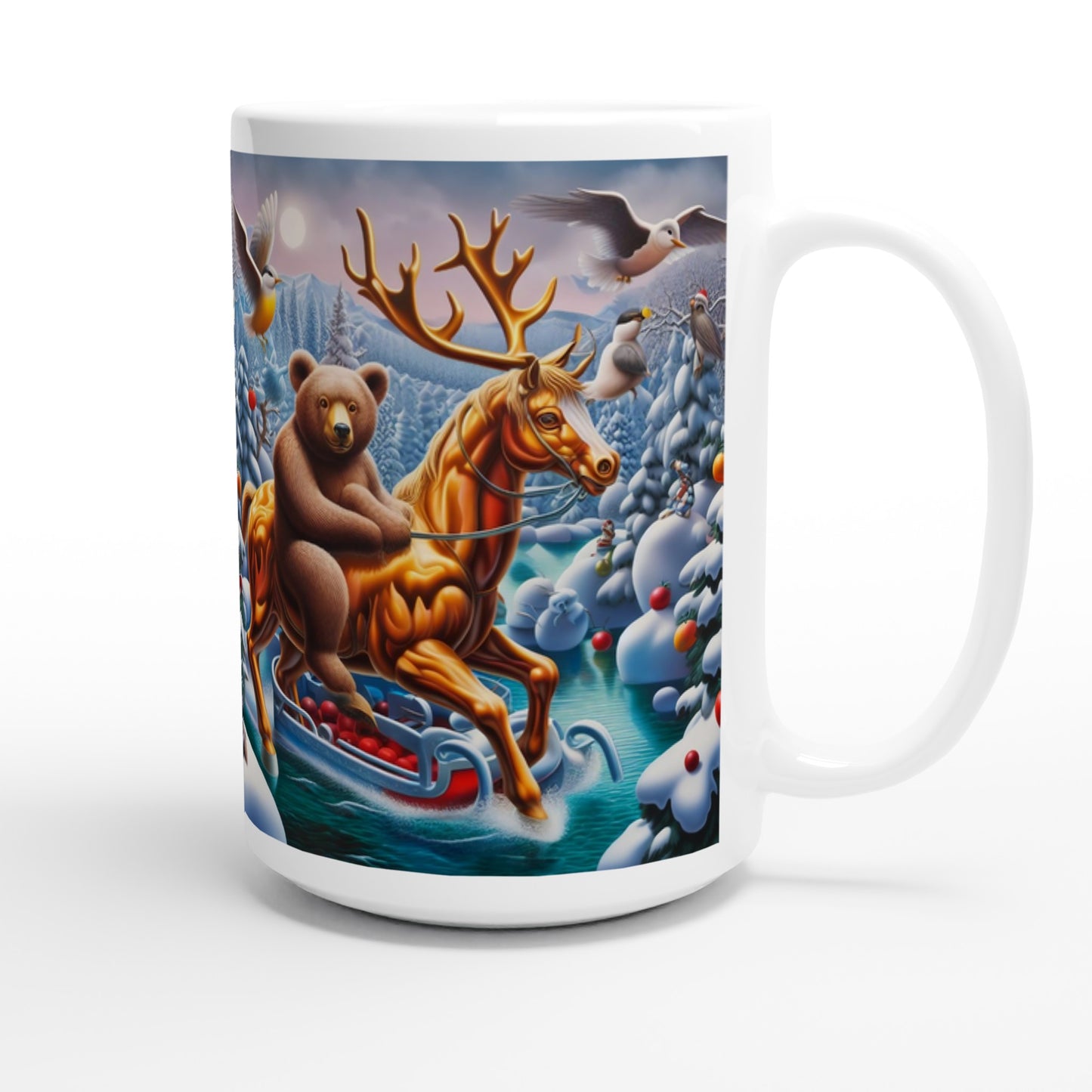 White 15oz Ceramic Mug - Winter 165