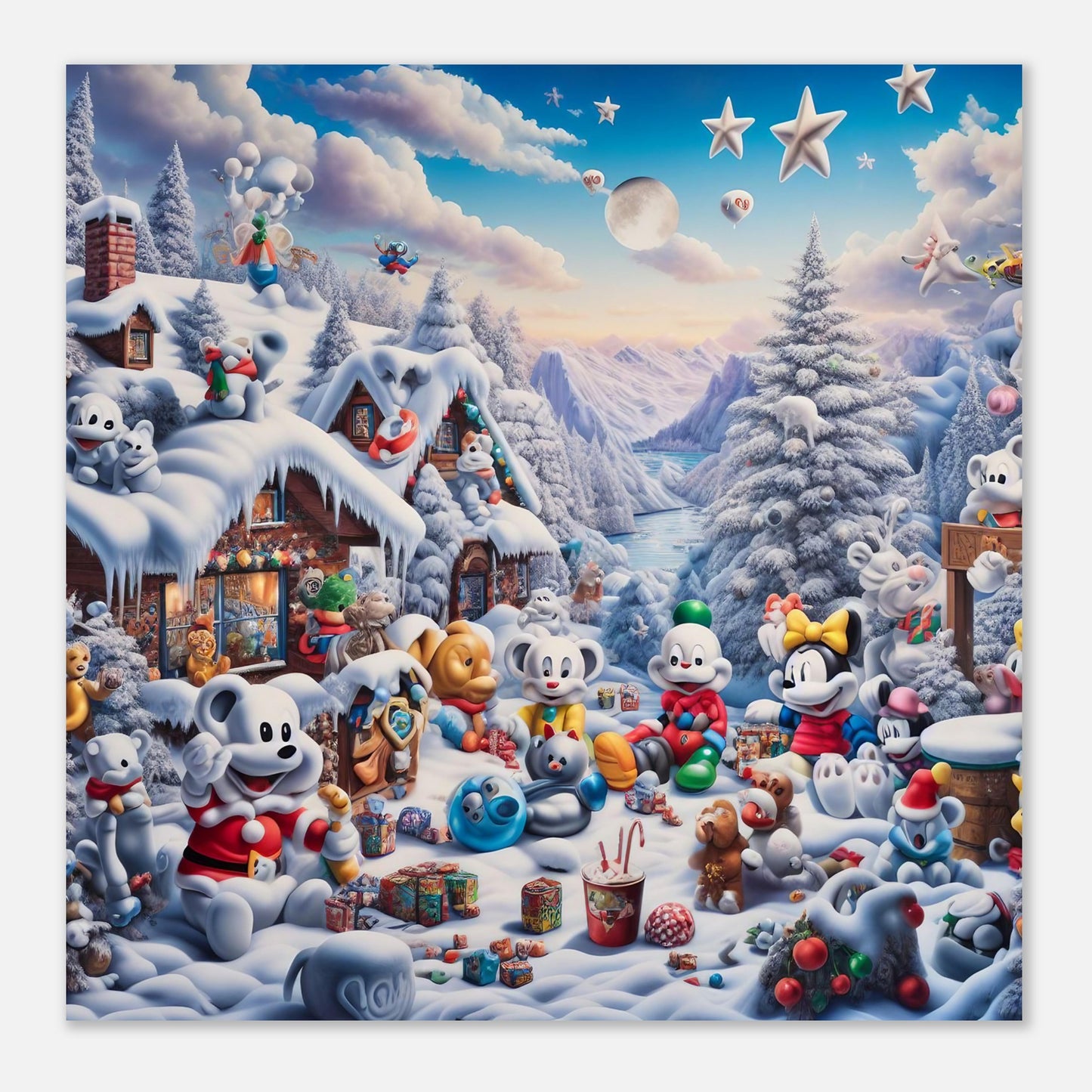Wall Art - Winter 61 - Baby animals and toys