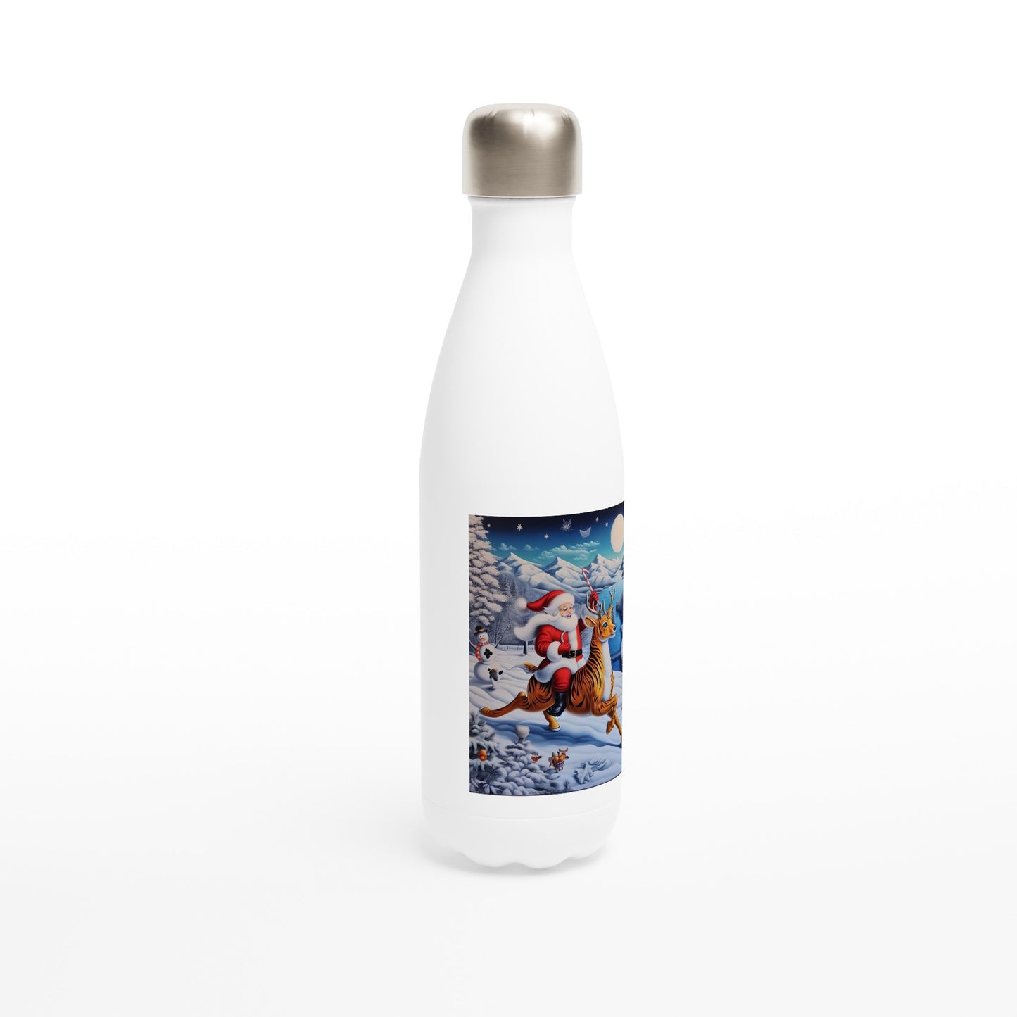 White 17oz Stainless Steel Water Bottle - Winter 80