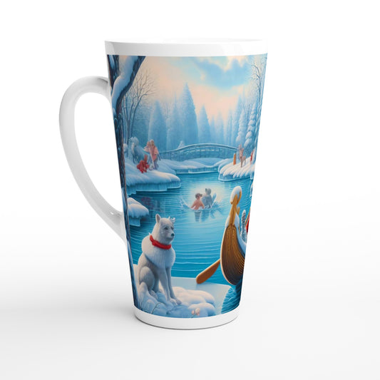 White Latte 17oz Ceramic Mug - Winter 162