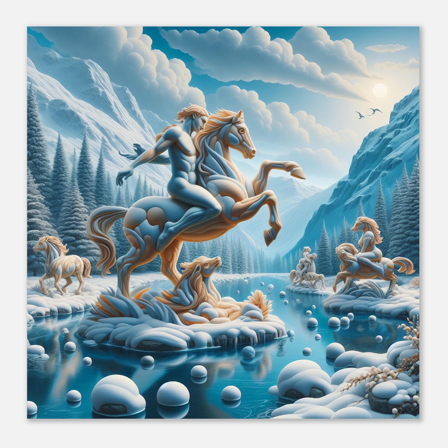 Wall Art - Winter 76 - Man on a horse
