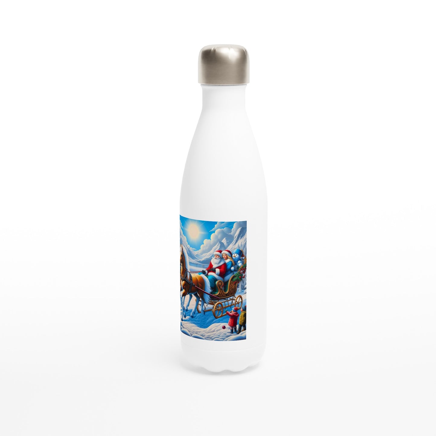 White 17oz Stainless Steel Water Bottle - Winter 214