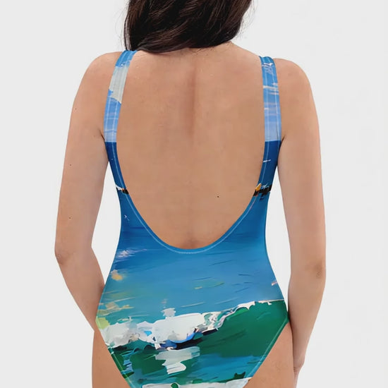 One-Piece Swimsuit - Beach 9001 Back Video