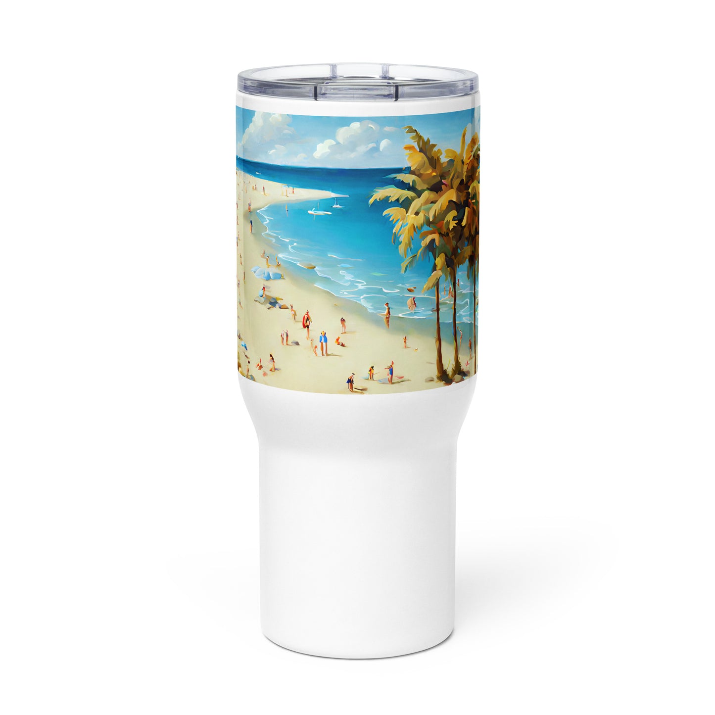 Travel mug with a handle - Beach 2001