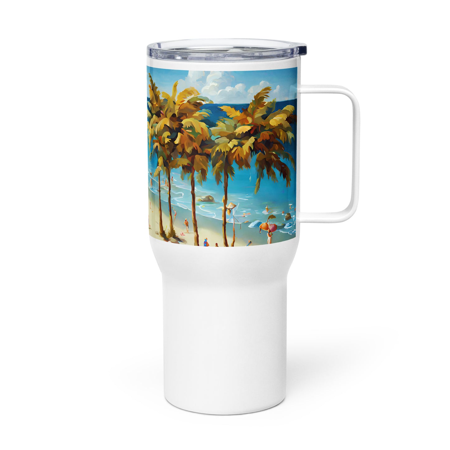 Travel mug with a handle - Beach 2001