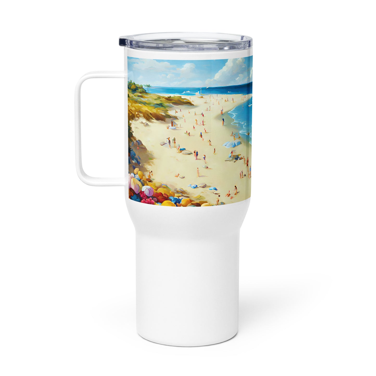 Travel mug with a handle - Beach 2001