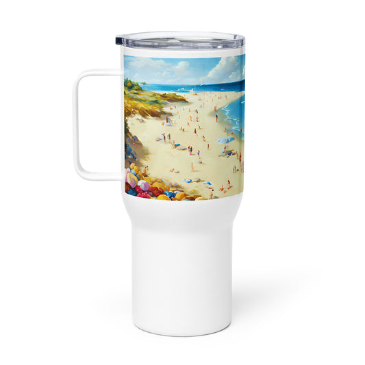 Travel mug with a handle - Beach 2001