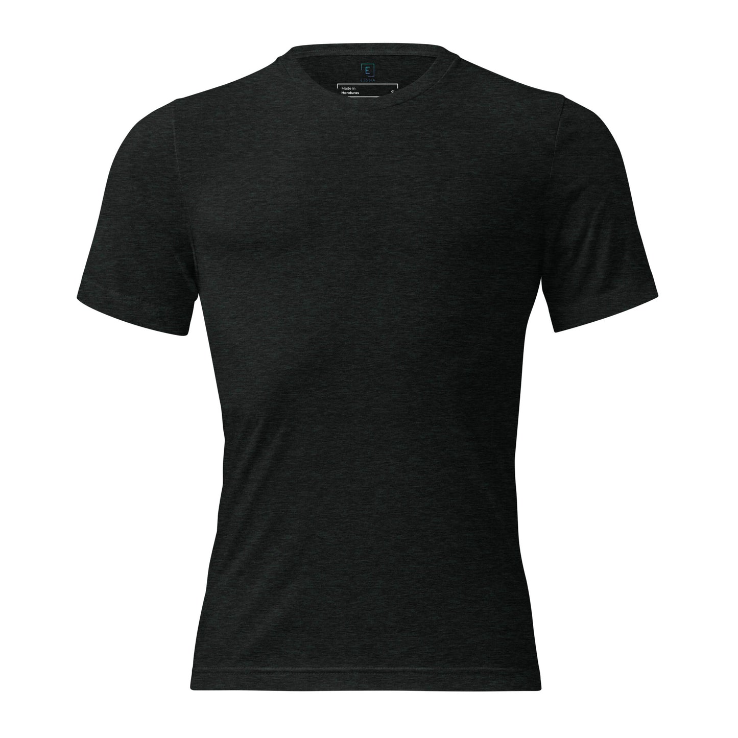 Men's Short Sleeve T-Shirt With Black Embroidered Logo On Left Shoulder