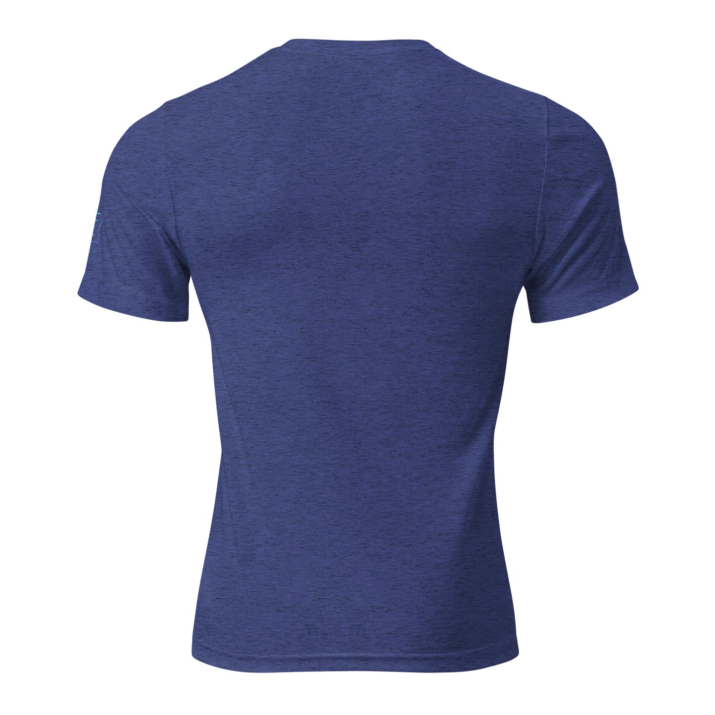 Men's Short Sleeve T-Shirt With Printed Logo On Left Shoulder - Beach 11002