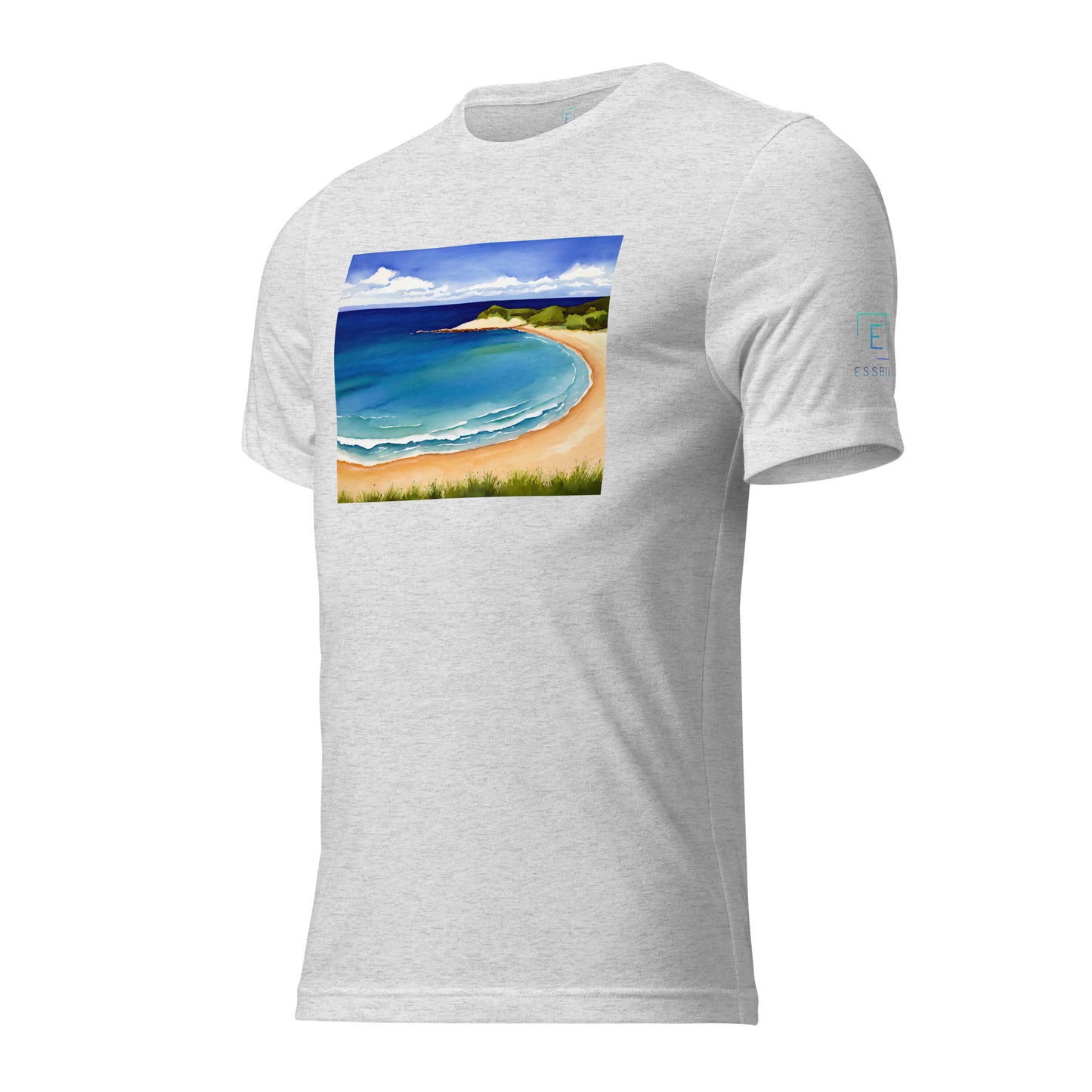 Men's Short Sleeve T-Shirt With Printed Logo On Left Shoulder - Beach 5002