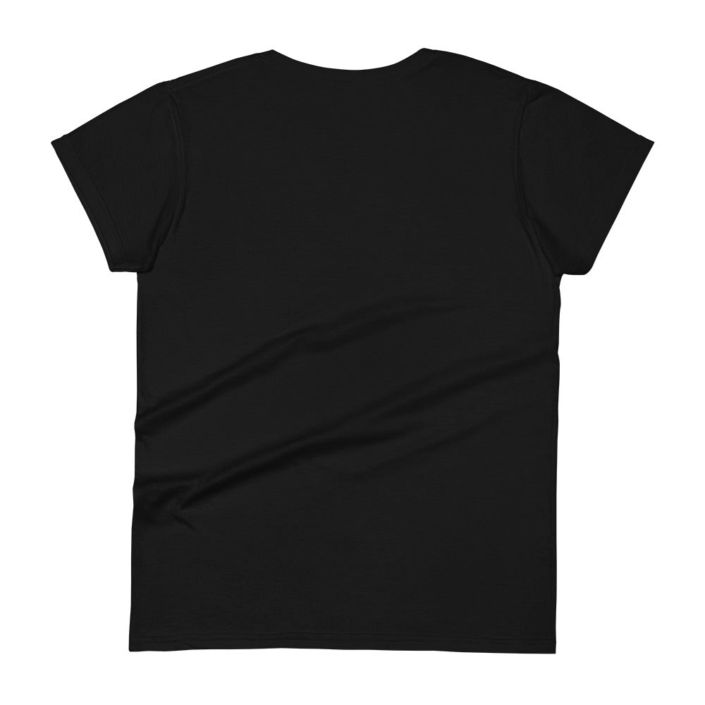 Women's Embroidered Logo Short Sleeve T-Shirt in Black