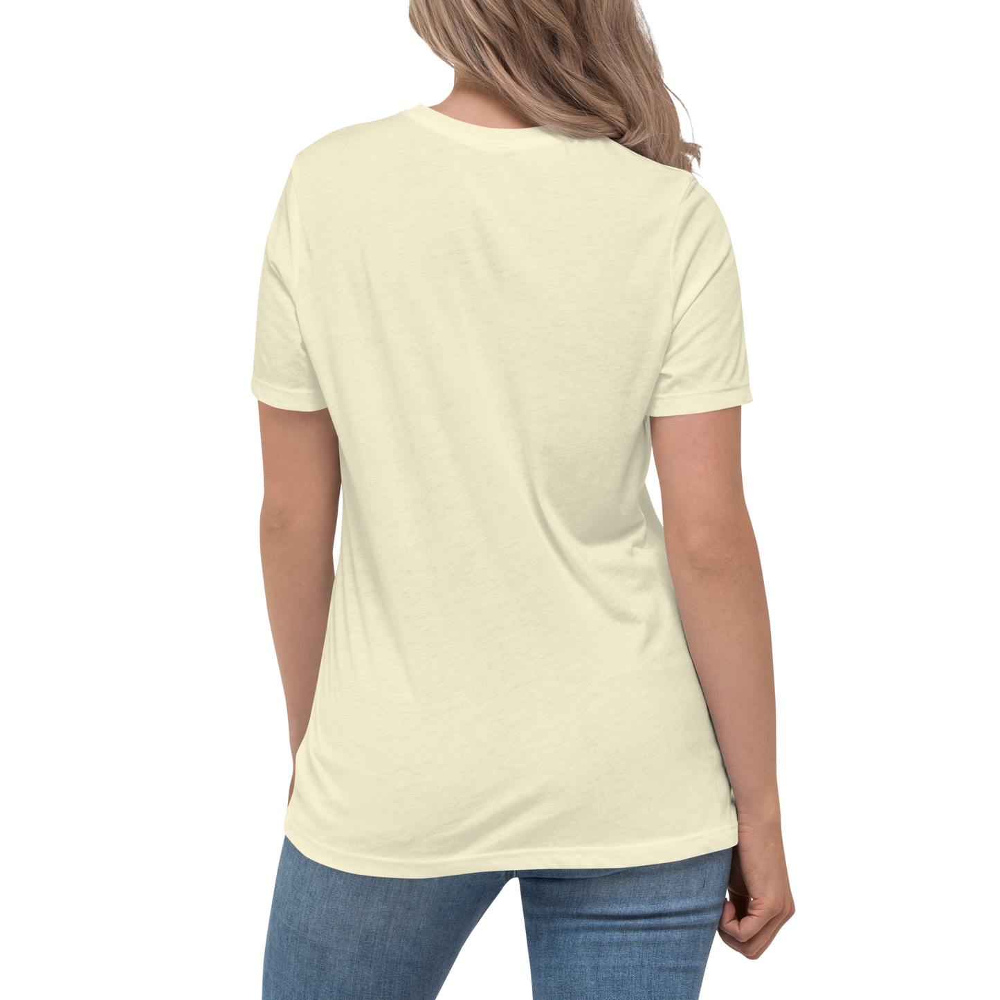 Women's Relaxed T-Shirt With White Embroidered Logo On Left Shoulder