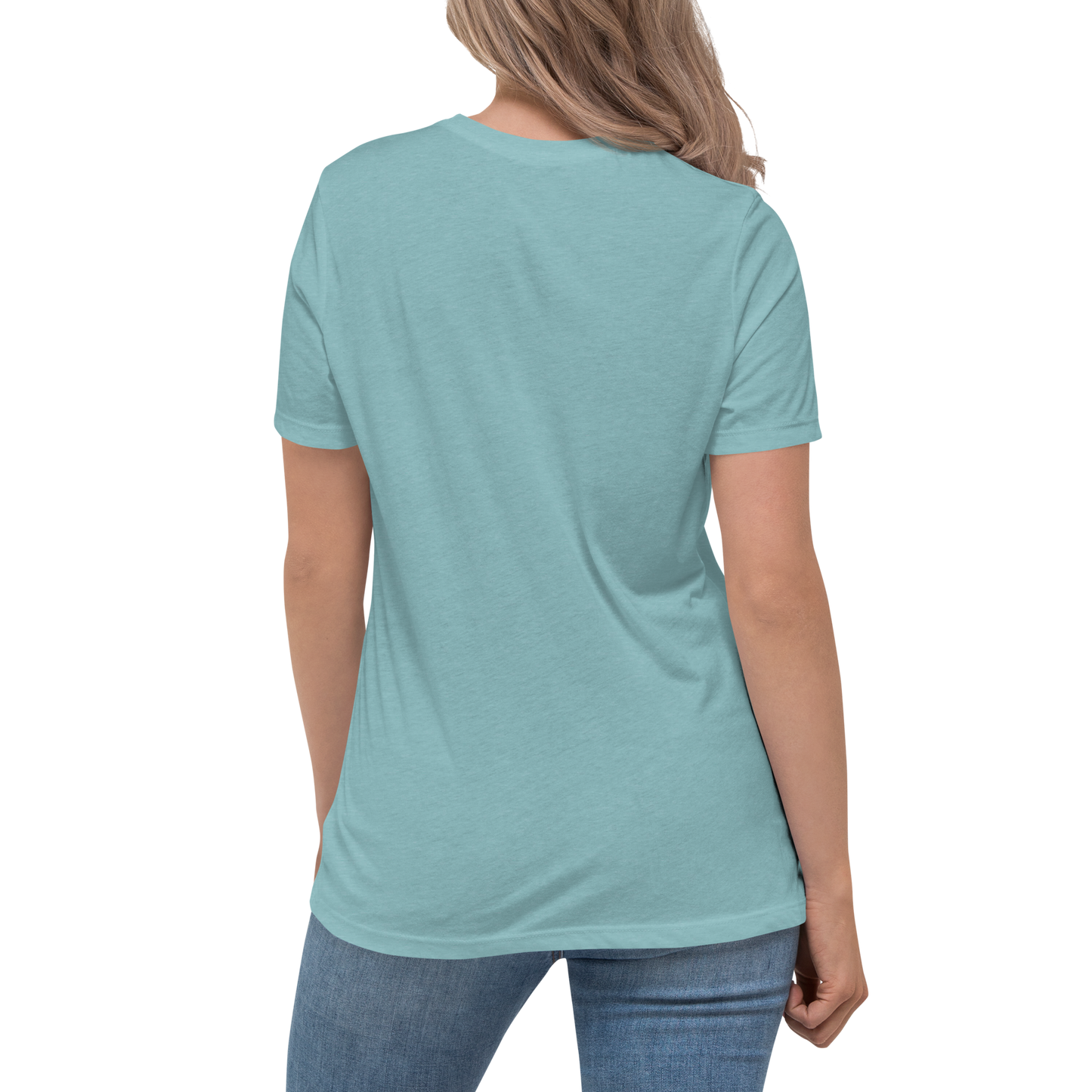 Women's Relaxed T-Shirt With White Embroidered Logo On Left Shoulder