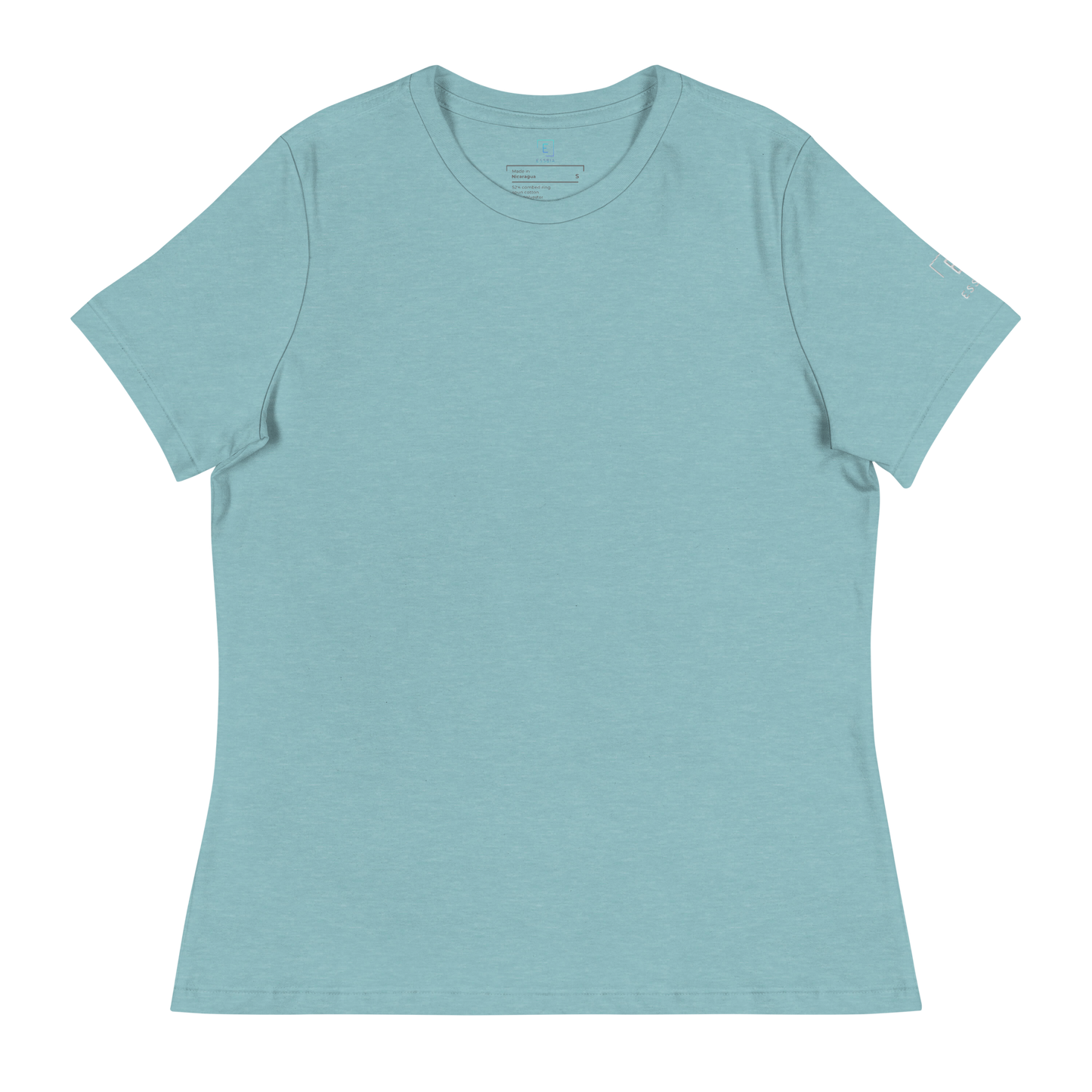 Women's Relaxed T-Shirt With White Embroidered Logo On Left Shoulder