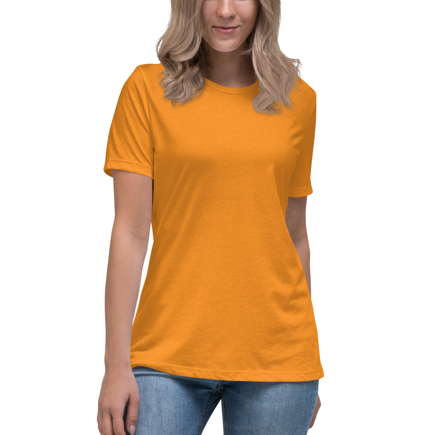 Women's Relaxed T-Shirt With White Embroidered Logo On Left Shoulder