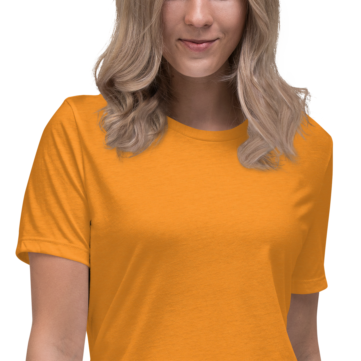 Women's Relaxed T-Shirt With White Embroidered Logo On Left Shoulder