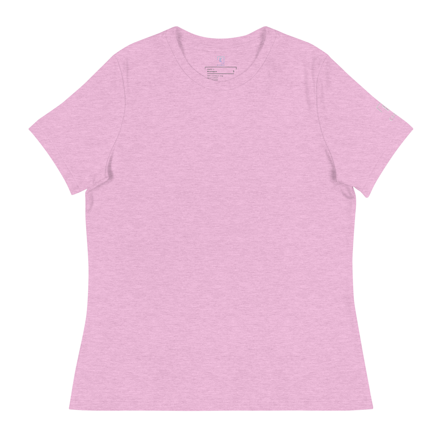 Women's Relaxed T-Shirt With White Embroidered Logo On Left Shoulder