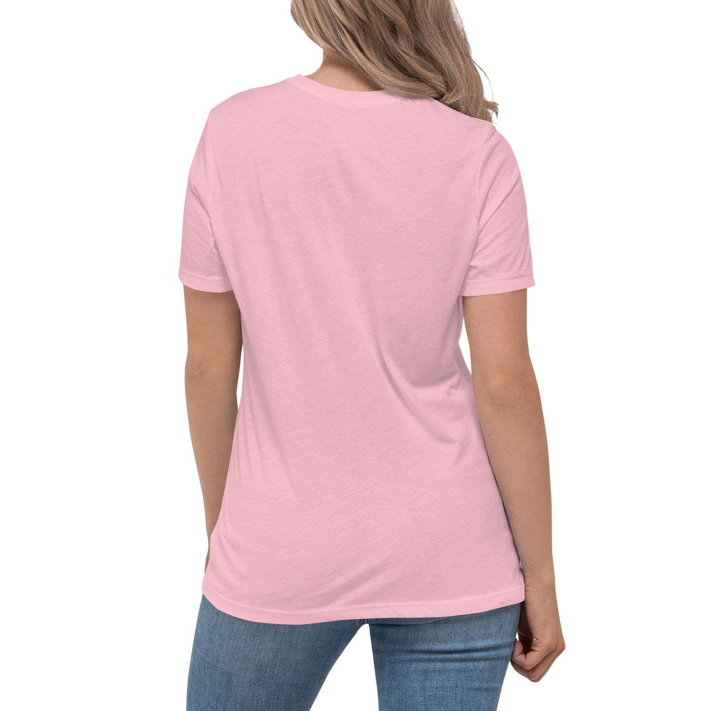 Women's Relaxed T-Shirt With White Embroidered Logo On Left Shoulder