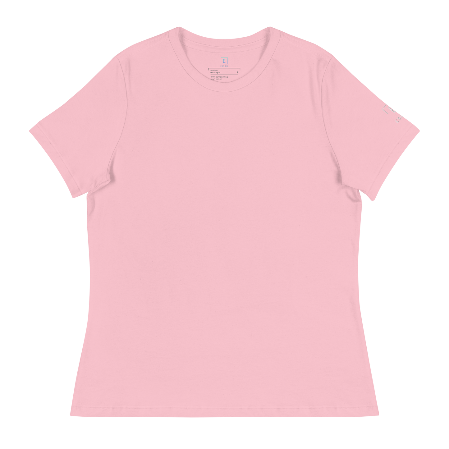 Women's Relaxed T-Shirt With White Embroidered Logo On Left Shoulder