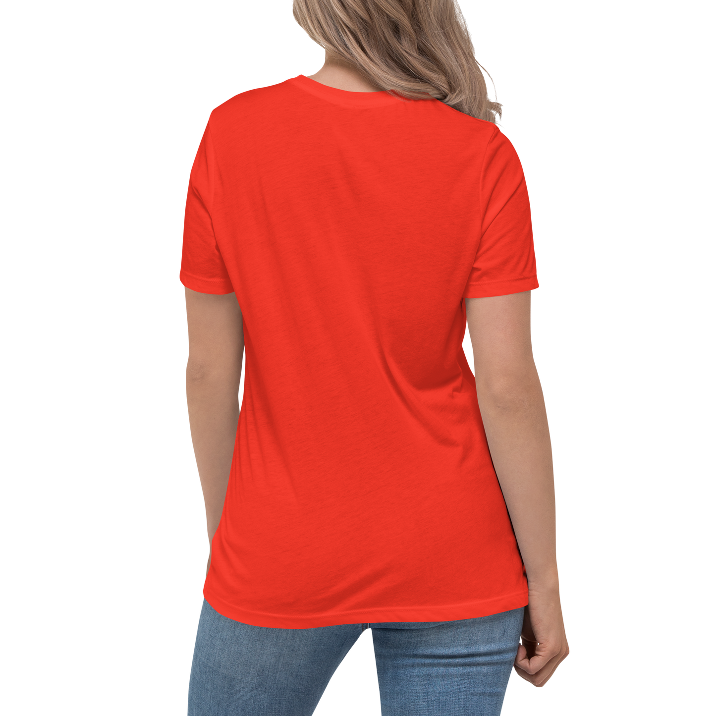 Women's Relaxed T-Shirt With White Embroidered Logo On Left Shoulder